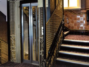 Brass lift shaft cage at the Hippodrome by James Gilbert and Son - Image 3