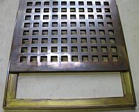 Antique Brass Floor Grille With Frame