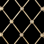 ALL CIRCLES Antique Brass Large Diamond Regency Decorative Grilles