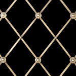 ALTERNATE CIRCLES Antique Brass Large Diamond Regency Decorative Grilles