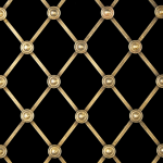 ALL CIRCLES Antique Brass Medium Diamond Regency Decorative Grilles