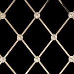 ALL CIRCLES Bright Nickel Large Diamond Regency Decorative Grilles