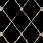 ALTERNATE CIRCLES Bright Nickel Large Diamond Regency Decorative Grilles