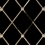 ALTERNATE FLORAL Bright Nickel Large Diamond Regency Decorative Grilles