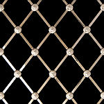 BRIGHT NICKEL Medium Diamond Regency Decorative Grilles