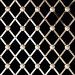 ALTERNATE FLORAL Bright Nickel Small Diamond Regency Decorative Grilles
