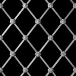 SATIN NICKEL Medium Diamond Regency Decorative Grilles