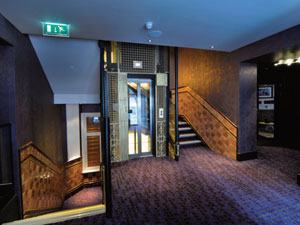 Brass lift shaft cage at the Hippodrome by James Gilbert and Son - Image 1