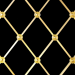 ALL CIRCLES Brass Large Diamond Regency Decorative Grilles