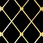 ALTERNATE CIRCLES Brass Large Diamond Regency Decorative Grilles