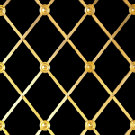 ALTERNATE CIRCLES Brass Medium Diamond Regency Decorative Grilles