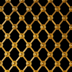 ALL CIRCLES Brass Small Diamond Regency Decorative Grilles