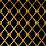 ALTERNATE CIRCLES Brass Small Diamond Regency Decorative Grilles