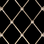 BRIGHT NICKEL Large Diamond Regency Decorative Grilles