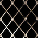 ALTERNATE CIRCLES Bright Nickel Medium Diamond Regency Decorative Grilles