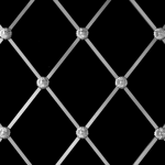 SATIN NICKEL Large Diamond Regency Decorative Grilles