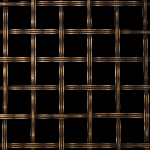 25MM APERTURE Reeded 5mm Wire Antique Brass Woven Decorative Grilles