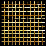 10MM APERTURE Reeded 3mm Wire Brass Woven Decorative Grille