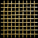 13MM APERTURE Reeded 3mm Wire Brass Woven Decorative Grille