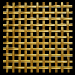 8MM APERTURE Reeded 5mm Wire Brass Woven Decorative Grille